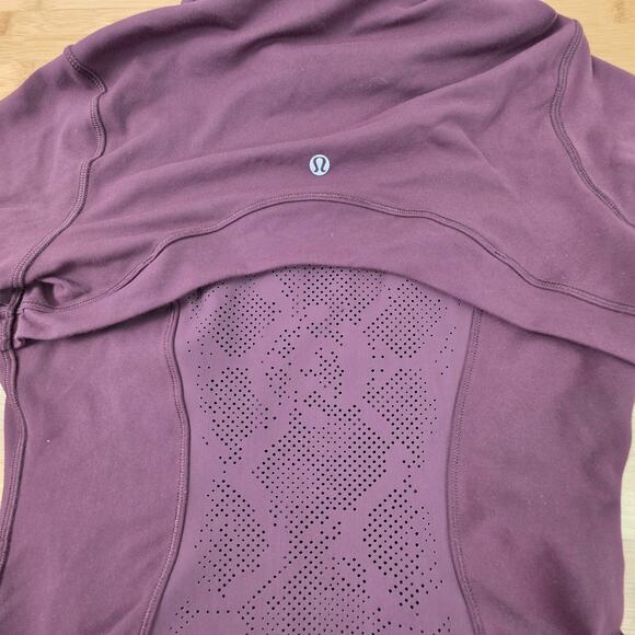 Lululemon Define Jacket (Exhale) Bordeaux Red Size 6 Rare Lace Mesh Back - Picture 6 of 8